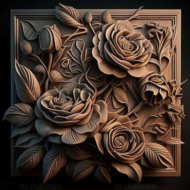 3D model roses (STL)